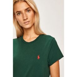 Polo Ralph Lauren - T-shirt. Zielone bluzki damskie Polo Ralph Lauren, s, bez wzorów, z bawełny, z okrągłym kołnierzem. W wyprzedaży za 179,90 zł.