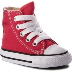 Trampki CONVERSE - Inft C/T Allstar Hi 7J232C Red. Czerwone trampki dziewczęce Converse, bez wzorów, z tworzywa sztucznego, bez zapięcia. W wyprzedaży za 189,00 zł.
