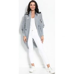 Kardigan I327. Swetry damskie Tagless, xl, bez wzorów, ze splotem, eleganckie, z długim rękawem, długie, bez kaptura. Za 123,50 zł.