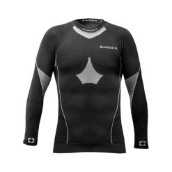 Bluzy męskie: WISSER BLUZA TERMOAKTYWNA męska rozmiar L czarno-szara (46007)