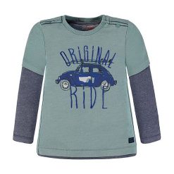 T-shirty chłopięce z długim rękawem: Koszulka w kolorze niebiesko-zielonym