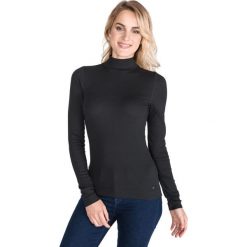 Tommy Hilfiger Essential Koszulka Czarny. Czarne koszulki damskie TOMMY HILFIGER, l, bez wzorów, z elastanu, bez kołnierzyka, z długim rękawem. Za 268,95 zł.