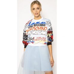 Bluza LOVE MOSCHINO W639400E2 1224. Bluzy damskie Love Moschino, bez wzorów, z elastanu, bez rękawów, bez kaptura. W wyprzedaży za 569,00 zł.
