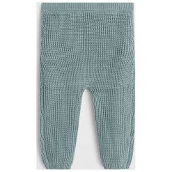 Mango Kids - Spodnie dziecięce Patitas 62-80 cm. Zielone spodnie dziewczęce Mango Kids, bez wzorów, z bawełny. Za 69,90 zł.
