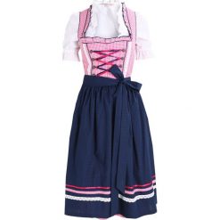 Anna Field Dirndl navy/pink. Czerwone sukienki damskie marki Anna Field, bez wzorów, z bawełny, z koszulowym kołnierzykiem, bez rękawów, koszulowe. Za 379,00 zł.