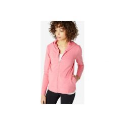 Bluza z kapturem Gym & Pilates 100 damska. Niebieskie bluzy damskie NYAMBA, xs, bez wzorów, z elastanu, bez rękawów, z kapturem, na jogę i pilates. Za 64,99 zł.