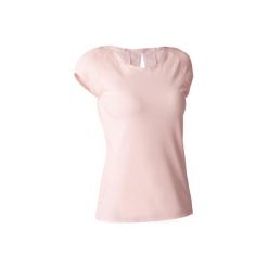 Koszulka do gimnastyki, stretchingu i pilatesu 900 damska. Różowe t-shirty damskie marki DOMYOS, l, z elastanu. W wyprzedaży za 59,99 zł.