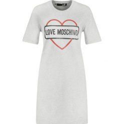 Sukienka codzienna LOVE MOSCHINO W5A0206E 2017. Szare sukienki damskie Love Moschino, na co dzień, bez wzorów, z elastanu, bez kołnierzyka, bez rękawów, proste. W wyprzedaży za 419,00 zł.