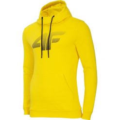 Bluza męska BLM303 - żółty. Żółte bluzy męskie marki 4f, m, bez wzorów, z dzianiny, z kapturem, bez rękawów, z kapturem. Za 139,99 zł.