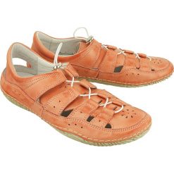 JANA 23605-20 orange, półbuty damskie. Pomarańczowe półbuty damskie Jana, na lato, bez wzorów, ze skóry, bez obcasa, bez zapięcia. W wyprzedaży za 195,90 zł.