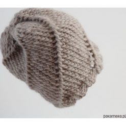 Czapka beżowa wełniana. Brązowe czapki damskie marki Pakamera, z wełny. Za 132,00 zł.