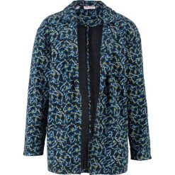 Długa bluza rozpinana z delikatnie lejącego materiału z nadrukiem bonprix czarny z nadrukiem. Czarne bluzy damskie bonprix, z nadrukiem, długie. Za 44,99 zł.