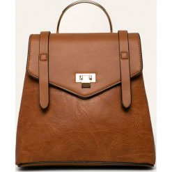Answear - Plecak. Pomarańczowe plecaki damskie ANSWEAR, bez wzorów, ze skóry ekologicznej, eleganckie. W wyprzedaży za 99,90 zł.