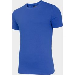 T-shirt męski TSM600 - niebieski - Outhorn. Niebieskie koszulki męskie Outhorn, m. W wyprzedaży za 19,99 zł.