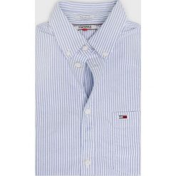 Tommy Jeans - Koszula. Różowe koszule męskie Tommy Jeans, s, bez wzorów, z bawełny, button down, z długim rękawem. W wyprzedaży za 199,90 zł.