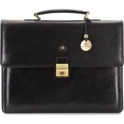 Teczka 39-3-108-1. Czarne aktówki damskie marki Wittchen, bez wzorów, eleganckie, z breloczkiem. Za 2999,00 zł.