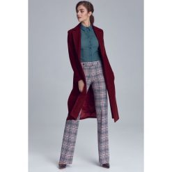Płaszcz damski długi bordowy - 36. Czerwone płaszcze damskie e-margeritka.pl, xl, bez wzorów, z poliesteru, długie. Za 298,99 zł.