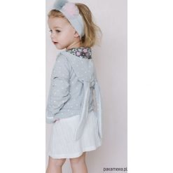 Bluza dla dziewczynki z uszami. Szare bluzy dziewczęce marki Pakamera, z długim rękawem, długie. Za 89,00 zł.