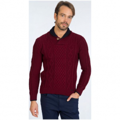 Sir Raymond Tailor Sweter Męski, L, Burgundowy. Czerwone swetry klasyczne męskie Sir Raymond Tailor, l, z wełny. Za 199,00 zł.
