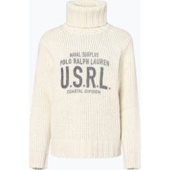 Polo Ralph Lauren - Sweter damski z dodatkiem alpaki, beżowy. Brązowe swetry klasyczne damskie marki Polo Ralph Lauren, l, z wełny, polo. Za 479,95 zł.