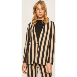 Trussardi Jeans - Żakiet. Brązowe kamizelki damskie Trussardi Jeans, bez wzorów, z elastanu, bez kaptura. Za 1249,00 zł.