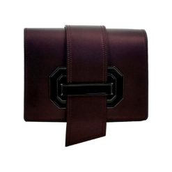 Kopertówki damskie: Skórzana kopertówka w kolorze bordowym – (S)20 x (W)15 x (G)7 cm