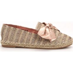 Różowe Espadryle Z Brokatem VICES. Różowe espadryle damskie vices, bez wzorów, bez obcasa. Za 99,00 zł.