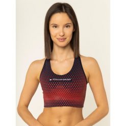 Biustonosz top Tommy Sport Exo Skeleton S10S100302. Czerwone topy damskie Tommy Sport, s, bez wzorów, z elastanu. W wyprzedaży za 169,00 zł.