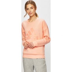 Adidas Performance - Bluza. Różowe bluzy damskie adidas Performance, s, z nadrukiem, z bawełny, bez rękawów, bez kaptura. W wyprzedaży za 169,90 zł.