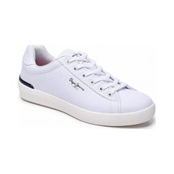 Sneakersy w kolorze białym. Białe sneakersy damskie Melissa, Pepe Jeans, na sznurówki. W wyprzedaży za 129,95 zł.