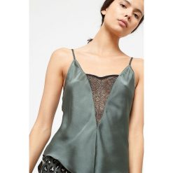 Etam - Top piżamowy Fearless. Zielone piżamy damskie Etam, s, bez wzorów, z poliesteru, bez rękawów. W wyprzedaży za 59,90 zł.