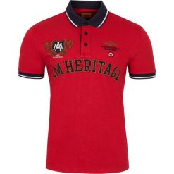 Koszulka Polo Aeronautica Militare. Czerwone koszulki męskie xl, bez wzorów, klasyczne, polo, bez rękawów. Za 399,00 zł.