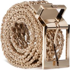 Pasek Damski ELISABETTA FRANCHI - CT-06A-01E2-V219 Oro Light 604. Żółte paski damskie Elisabetta Franchi, w paski, z tworzywa sztucznego. Za 999,00 zł.