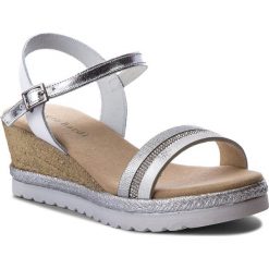 Sandały SERGIO BARDI - Caprile SS127306618SN 602. Szare klapki damskie Sergio Bardi, z aplikacjami, ze skóry, bez obcasa, na obcasie. W wyprzedaży za 159,00 zł.