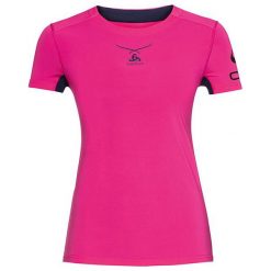 Topy sportowe damskie: Odlo Koszulka tech. Odlo Ceramicool Print Shirt s/s crew neck rozmiar S fuksja
