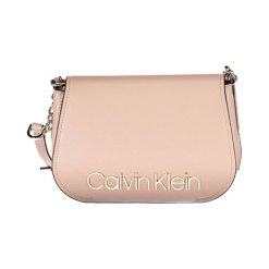 Torebka w kolorze beżowym. Brązowe torebki klasyczne damskie Calvin Klein, w paski, ze skóry, na ramię, bez dodatków. W wyprzedaży za 489,95 zł.