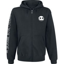 Bluzy męskie: Miasteczko Halloween Skull Pocket Bluza z kapturem rozpinana czarny