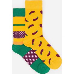 Skarpety 2 pack - Żółty. Żółte skarpetki męskie Reserved, bez wzorów. Za 24,99 zł.
