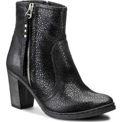 Botki VENEZIA - 580204 NE5254 Czarny. Czarne botki damskie na obcasie marki Venezia, z materiału. W wyprzedaży za 309,00 zł.