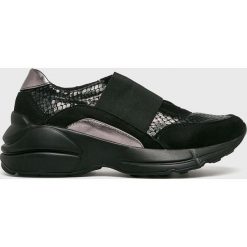 Answear - Buty. Czarne buty sportowe damskie ANSWEAR, bez wzorów, ze skóry, sportowe. W wyprzedaży za 119,90 zł.