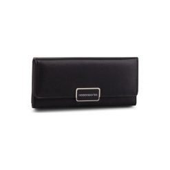 ACCCESSORIES 1W1-022-SS19 Czarny. Czarne portfele damskie ACCCESSORIES, bez wzorów, ze skóry ekologicznej. Za 39,99 zł.