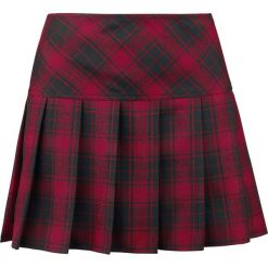 Minispódniczki: Gothicana by EMP Plaid Pleated Skirt Spódnica czarny/czerwony