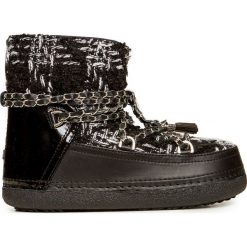 Śniegowce INUIKII BOOT ENGLISH TARTAN. Czarne śniegowce damskie Inuikii, ze skóry, na sznurówki. Za 1410,00 zł.