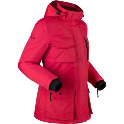 Kurtka outdoorowa funkcyjna z kapturem bonprix ciemnoczerwono-czarny. Czerwone kurtki damskie bonprix, s, bez wzorów, z kapturem. Za 129,99 zł.