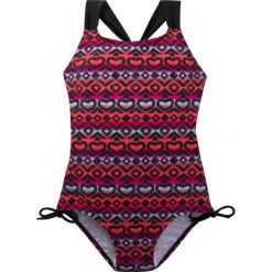 Kostium kąpielowy dziewczęcy bonprix czarno-neonowy. Czarne stroje kąpielowe dziewczęce bonprix, z nadrukiem. Za 44,99 zł.