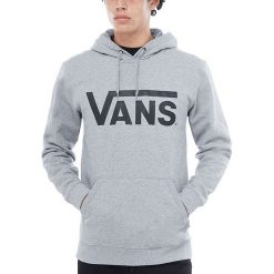 Bluza z kapturem. Szare bluzy męskie rozpinane marki Vans, l, z bawełny, z długim rękawem, długie, z kapturem. Za 229,28 zł.