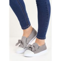 Trampki damskie slip on: Szare Slip On Fixation
