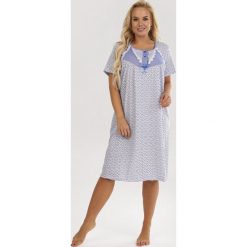 Niebieska Koszula Nocna Iphisvynia. Niebieskie koszule nocne damskie Born2be, xl, bez wzorów, bez kołnierzyka, bez rękawów. Za 29,99 zł.