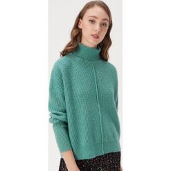 Sweter z golfem - Turkusowy. Niebieskie swetry damskie Sinsay, s, bez wzorów, bez rękawów, bez kaptura. Za 59,99 zł.