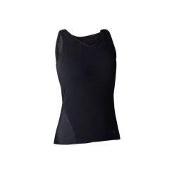 Koszulka 520 Gym. Czarne topy sportowe damskie marki DOMYOS, z elastanu. Za 44,99 zł.